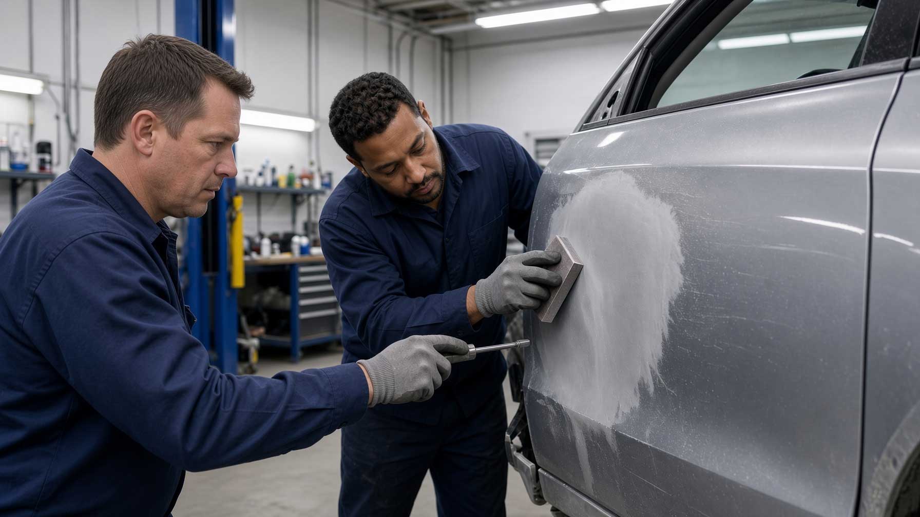 Body Shop 19135 Tacony Wissinoming. Panel repair, bumper cover repair, paint blending and clear coat at Definis Auto Body.